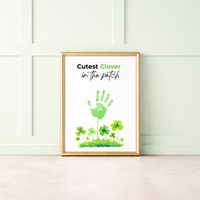 Cutest Clover in the Patch Handprint Craft Printable | St. Patrick’s Day Keepsake Art | Shamrock Kids Activity PDF