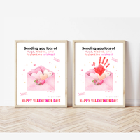 Valentine Handprint Craft for Kids | Hugs Kisses Valentine Wishes | Love Letter Envelope Keepsake