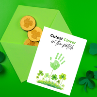 Cutest Clover in the Patch Handprint Craft Printable | St. Patrick’s Day Keepsake Art | Shamrock Kids Activity PDF