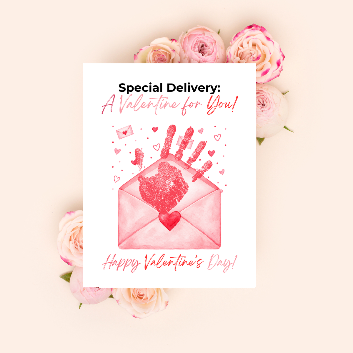Special Delivery Valentine Handprint Craft | Valentine Envelope Printable Keepsake for Kids
