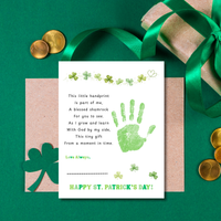 Christian Clover Poem Handprint Craft, St. Patrick’s Day Keepsake Art | Faith-Based Kids Activity PDF