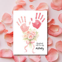 Rose Bouquet Handprint Craft for Kids | Valentine’s Day, Mother’s Day & Birthday Handmade With Love Keepsake
