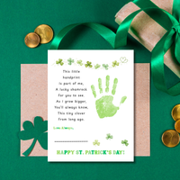 Lucky Shamrock Handprint Poem Printable | St. Patrick’s Day Keepsake Art | Kids Handprint Craft PD