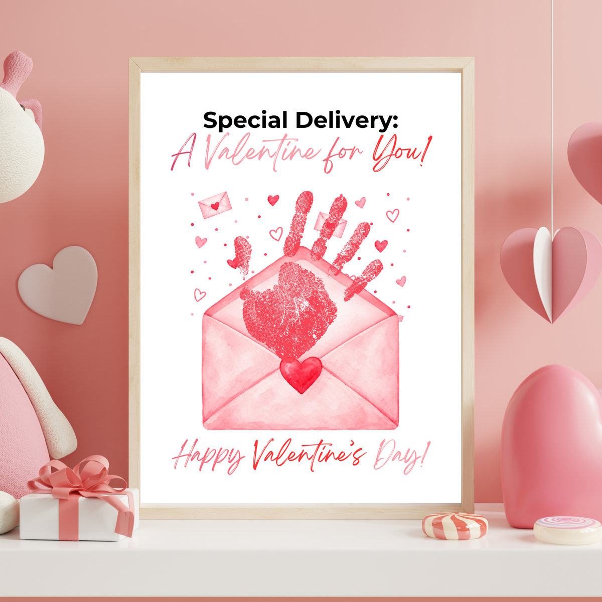 Special Delivery Valentine Handprint Craft | Valentine Envelope Printable Keepsake for Kids