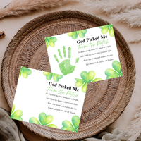 God Picked Me From the Patch Poem St. Patrick’s Day Handprint Craft Printable | Christian Shamrock Keepsake Art PDF | Faith-Based Kids Activity
