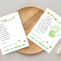 Lucky Shamrock Handprint Poem Printable | St. Patrick’s Day Keepsake Art | Kids Handprint Craft PD