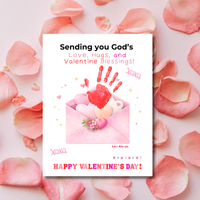 Christian Valentine Handprint Craft for Kids | God’s Love Valentine Blessings | Faith-Based Envelope Keepsake