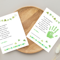 Christian Clover Poem Handprint Craft, St. Patrick’s Day Keepsake Art | Faith-Based Kids Activity PDF