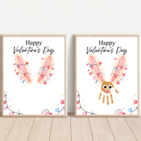 Valentine’s Day Bunny Handprint Craft | Preschool Valentine Printable Keepsake for Kids