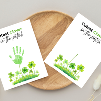 Cutest Clover in the Patch Handprint Craft Printable | St. Patrick’s Day Keepsake Art | Shamrock Kids Activity PDF