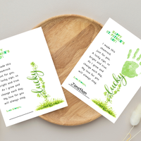 St. Patrick’s Day Handprint Craft Printable | Shamrock Poem Keepsake for Kids | Personalized St. Patrick’s Day Digital Print