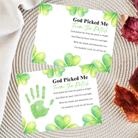 God Picked Me From the Patch Poem St. Patrick’s Day Handprint Craft Printable | Christian Shamrock Keepsake Art PDF | Faith-Based Kids Activity