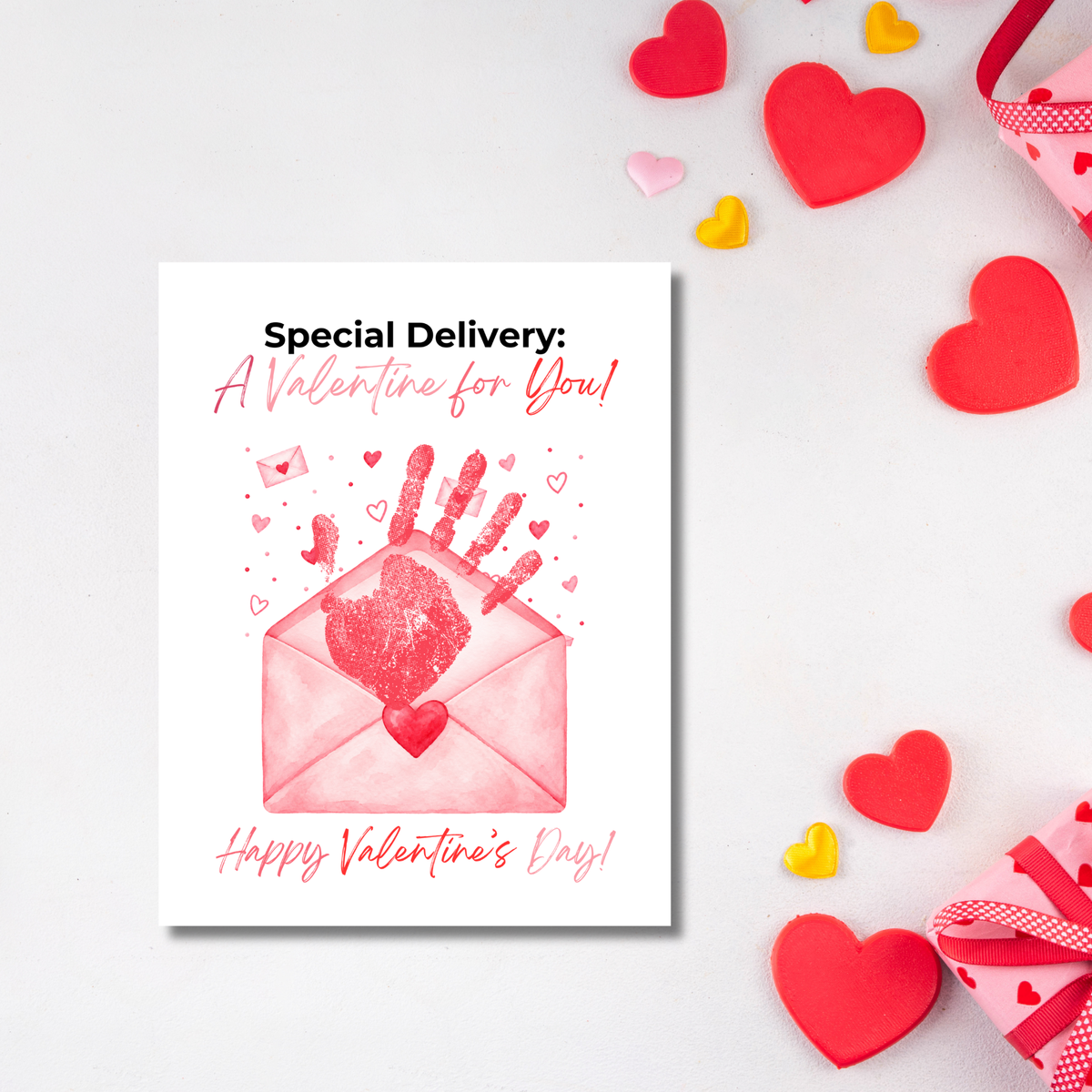 Special Delivery Valentine Handprint Craft | Valentine Envelope Printable Keepsake for Kids
