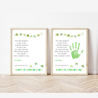 Christian Clover Poem Handprint Craft, St. Patrick’s Day Keepsake Art | Faith-Based Kids Activity PDF