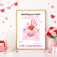 Christian Valentine Handprint Craft for Kids | God’s Love Valentine Blessings | Faith-Based Envelope Keepsake