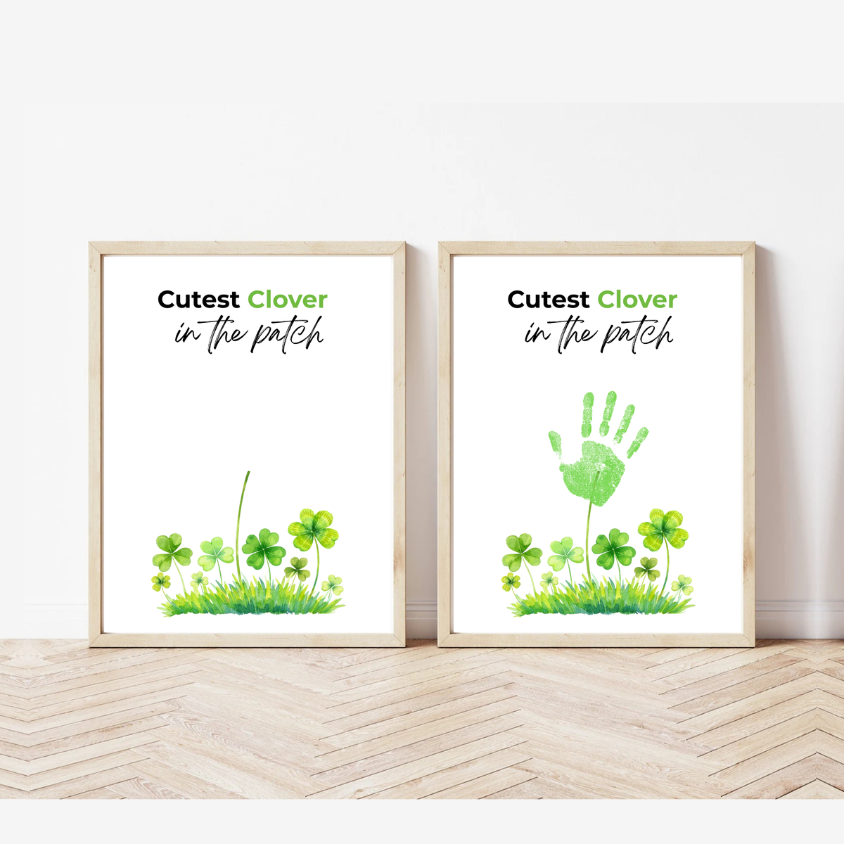 Cutest Clover in the Patch Handprint Craft Printable | St. Patrick’s Day Keepsake Art | Shamrock Kids Activity PDF