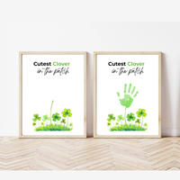 Cutest Clover in the Patch Handprint Craft Printable | St. Patrick’s Day Keepsake Art | Shamrock Kids Activity PDF