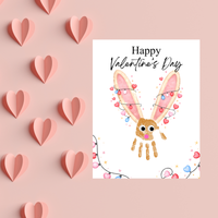 Valentine’s Day Bunny Handprint Craft | Preschool Valentine Printable Keepsake for Kids