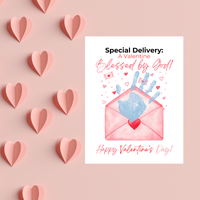 Christian Valentine Envelope Handprint Craft | Blessed by God Valentine Printable Keepsake for Kids