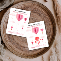 Valentine Hot Air Balloon Handprint Craft | Up Up and Away Valentine Printable for Kids