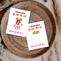 I Love You Berry Much Handprint Craft | Strawberry Valentine’s Day Printable for Kids