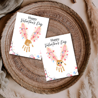 Valentine’s Day Bunny Handprint Craft | Preschool Valentine Printable Keepsake for Kids