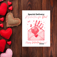 Special Delivery Valentine Handprint Craft | Valentine Envelope Printable Keepsake for Kids