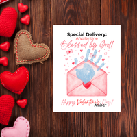 Christian Valentine Envelope Handprint Craft | Blessed by God Valentine Printable Keepsake for Kids