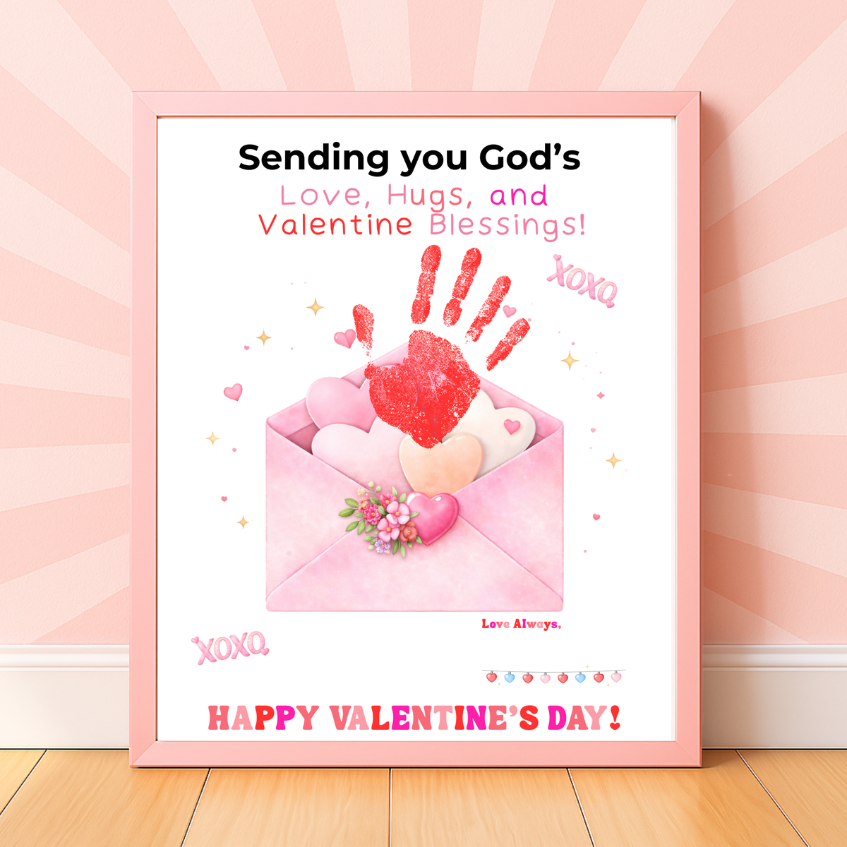 Christian Valentine Handprint Craft for Kids | God’s Love Valentine Blessings | Faith-Based Envelope Keepsake