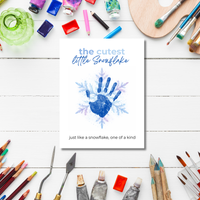 Winter Handprint Snowflake Craft Printable for Kids | Little Snowflake Keepsake Art | One of a Kind Winter Decor PDF