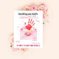 Christian Valentine Handprint Craft for Kids | God’s Love Valentine Blessings | Faith-Based Envelope Keepsake