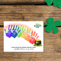 Rainbow Handprint Craft Printable for Kids | St. Patrick’s Day Keepsake Art | Pot of Gold Activity PDF