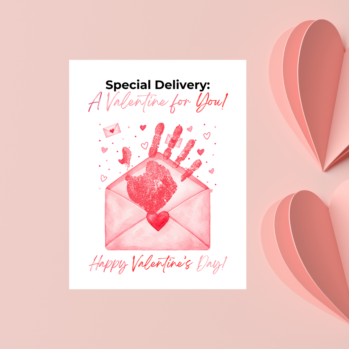Special Delivery Valentine Handprint Craft | Valentine Envelope Printable Keepsake for Kids