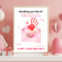 Valentine Handprint Craft for Kids | Hugs Kisses Valentine Wishes | Love Letter Envelope Keepsake