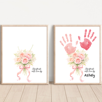 Rose Bouquet Handprint Craft for Kids | Valentine’s Day, Mother’s Day & Birthday Handmade With Love Keepsake