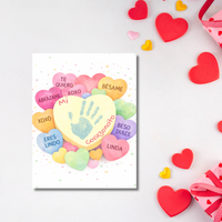 Spanish Valentine Handprint Craft for Kids | Mi Corazoncito Conversation Hearts Printable | Preschool Valentine Keepsake