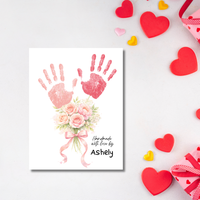 Rose Bouquet Handprint Craft for Kids | Valentine’s Day, Mother’s Day & Birthday Handmade With Love Keepsake