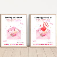 Valentine Handprint Craft for Kids | Hugs Kisses Valentine Wishes | Love Letter Envelope Keepsake
