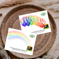Rainbow Handprint Craft Printable for Kids | St. Patrick’s Day Keepsake Art | Pot of Gold Activity PDF