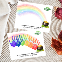 Rainbow Handprint Craft Printable for Kids | St. Patrick’s Day Keepsake Art | Pot of Gold Activity PDF