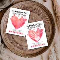 Christian Valentine Handprint Craft for Kids | God Picked You God Picked Me Valentine Keepsake  Description