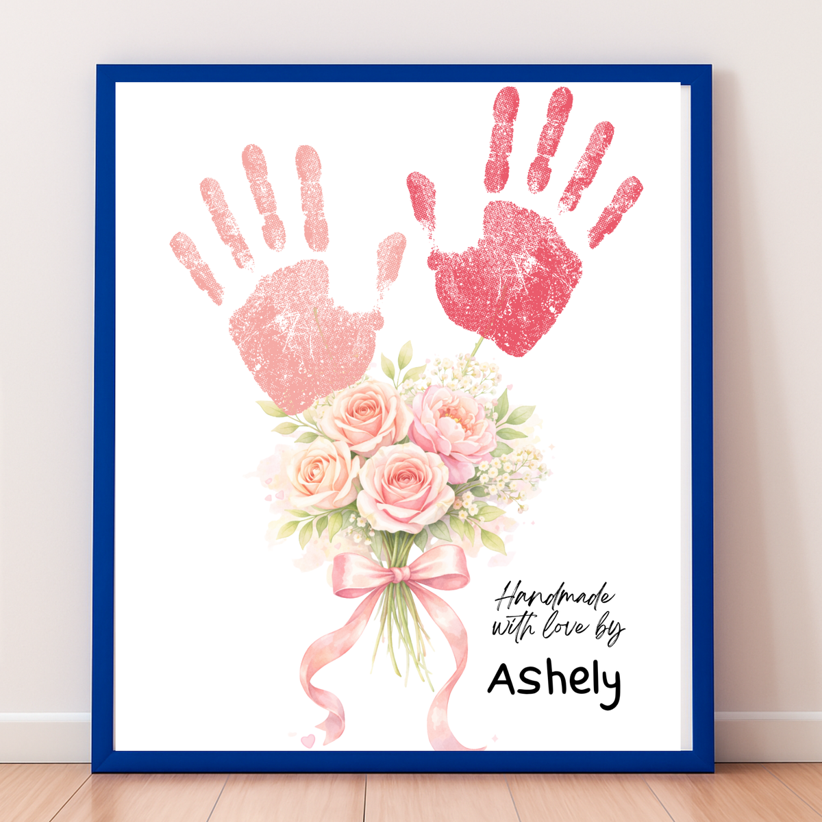 Rose Bouquet Handprint Craft for Kids | Valentine’s Day, Mother’s Day & Birthday Handmade With Love Keepsake