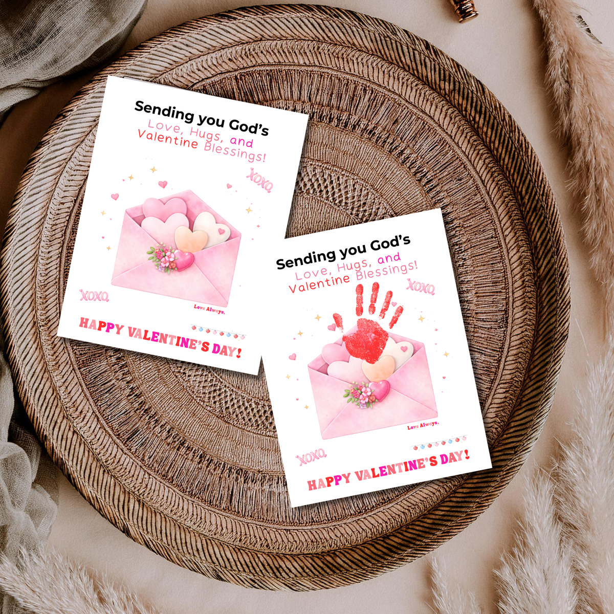 Christian Valentine Handprint Craft for Kids | God’s Love Valentine Blessings | Faith-Based Envelope Keepsake