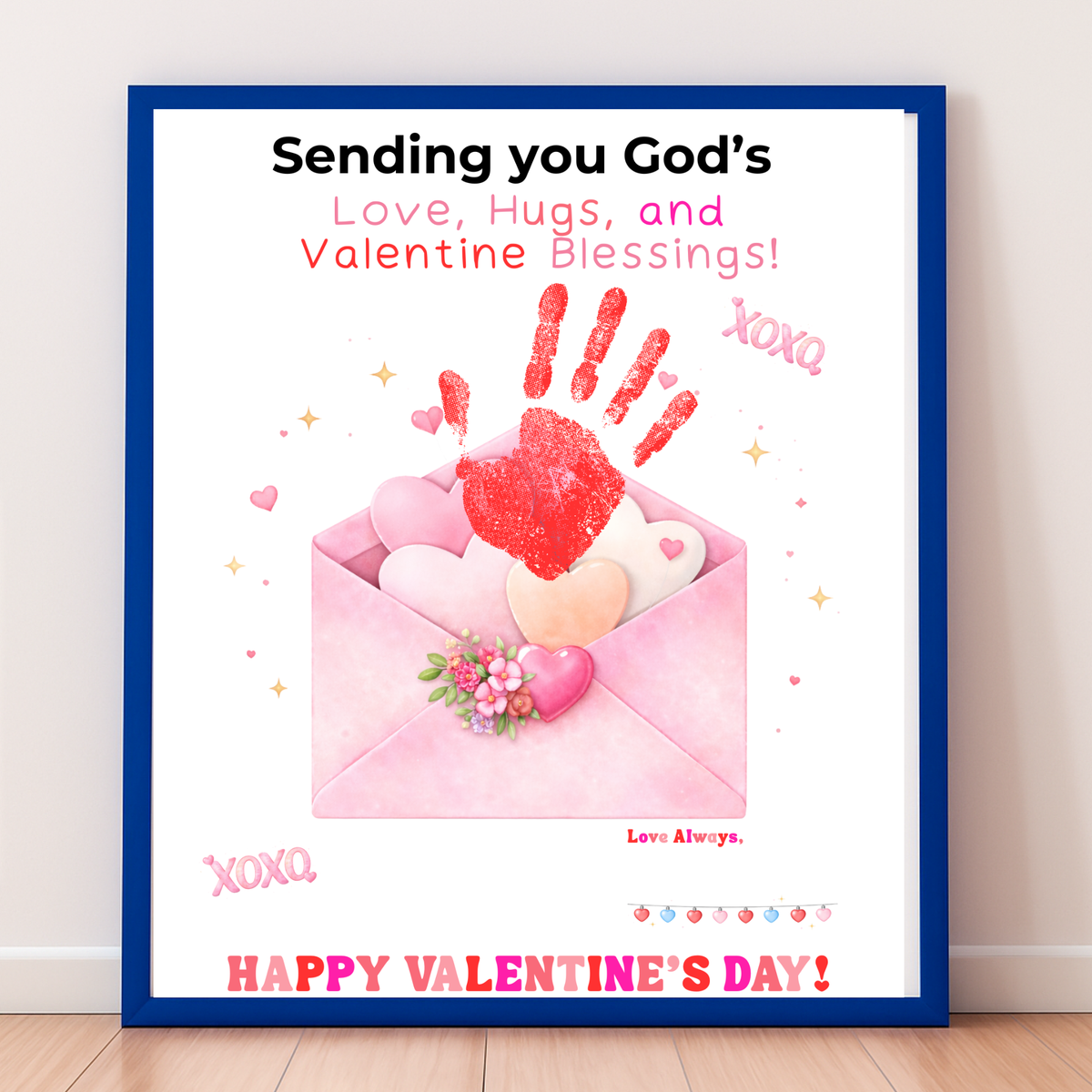 Christian Valentine Handprint Craft for Kids | God’s Love Valentine Blessings | Faith-Based Envelope Keepsake