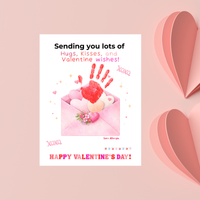 Valentine Handprint Craft for Kids | Hugs Kisses Valentine Wishes | Love Letter Envelope Keepsake