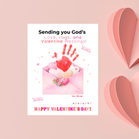 Christian Valentine Handprint Craft for Kids | God’s Love Valentine Blessings | Faith-Based Envelope Keepsake
