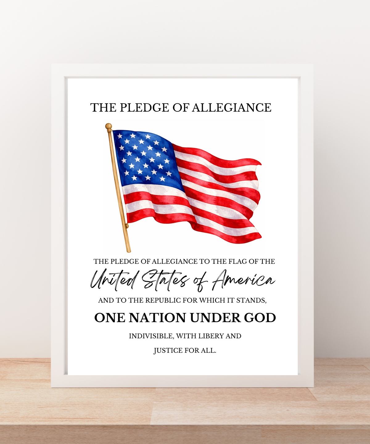 Pledge of Allegiance Poster – Civic Education & Classroom Learning Support