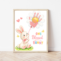 Easter Faith-Based Handprint Craft Printable | “One Blessed Bunny” Keepsake Art | Christian Easter Activity PDF