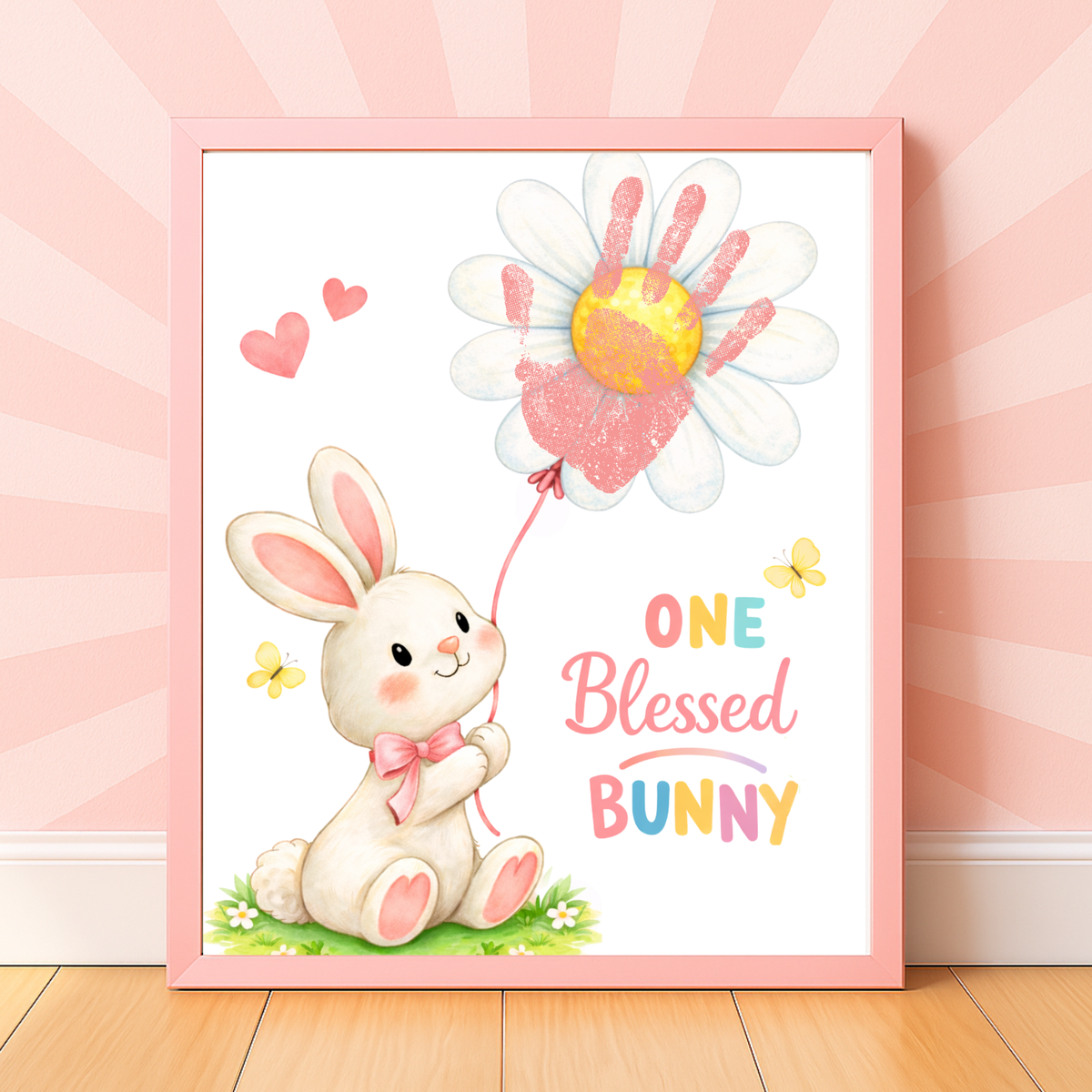 Easter Faith-Based Handprint Craft Printable | “One Blessed Bunny” Keepsake Art | Christian Easter Activity PDF
