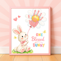 Easter Faith-Based Handprint Craft Printable | “One Blessed Bunny” Keepsake Art | Christian Easter Activity PDF